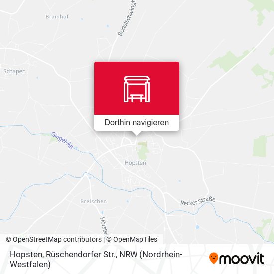Hopsten, Rüschendorfer Str. Karte