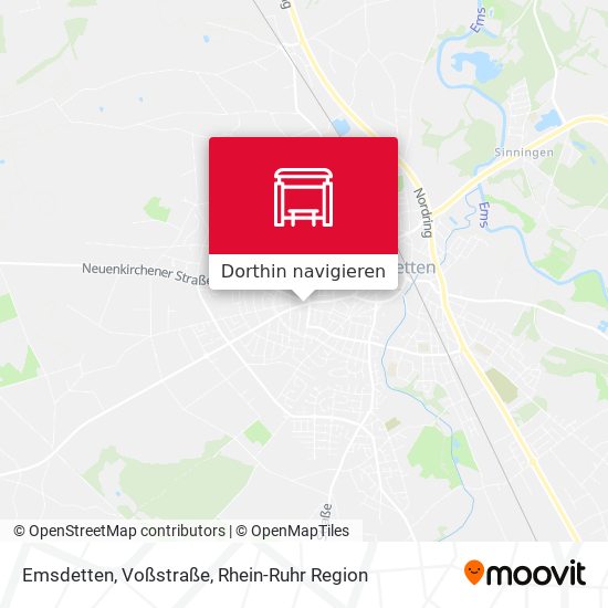 Emsdetten, Voßstraße Karte