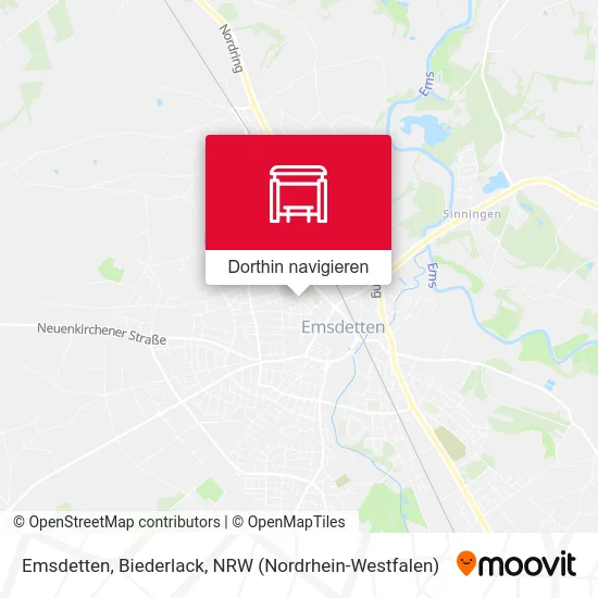 Emsdetten, Biederlack Karte