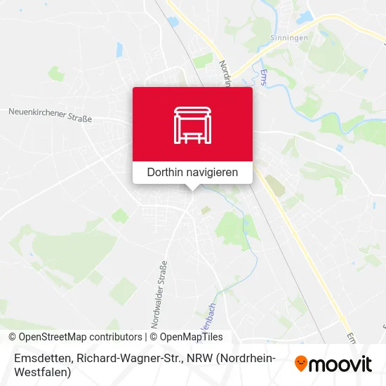 Emsdetten, Richard-Wagner-Str. Karte