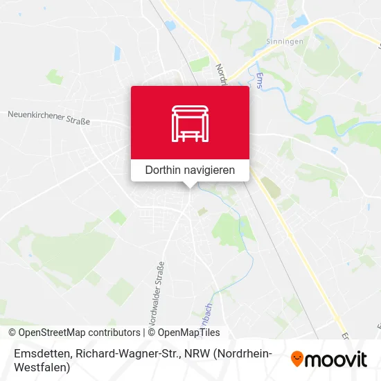 Emsdetten, Richard-Wagner-Str. Karte