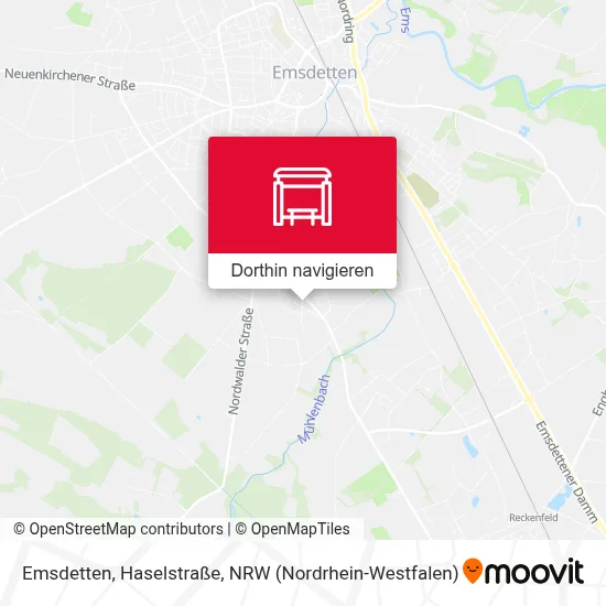Emsdetten, Haselstraße Karte