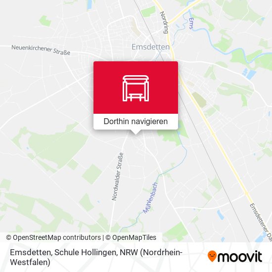 Emsdetten, Schule Hollingen Karte