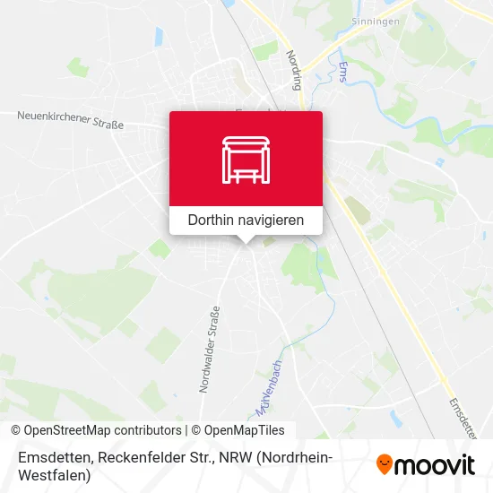 Emsdetten, Reckenfelder Str. Karte