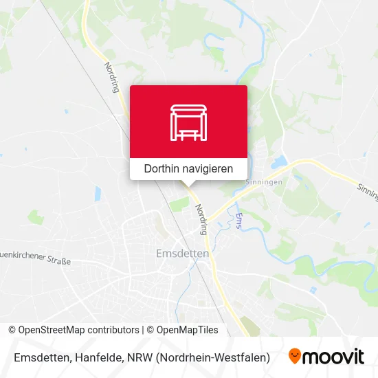 Emsdetten, Hanfelde Karte