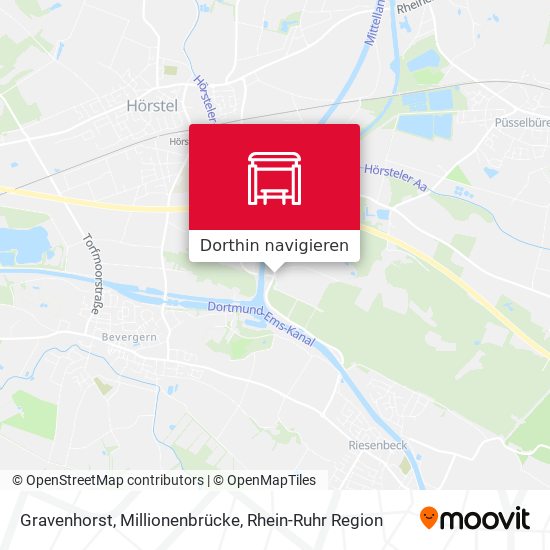 Gravenhorst, Millionenbrücke Karte