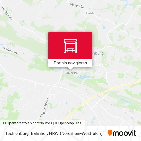 Tecklenburg, Bahnhof Karte