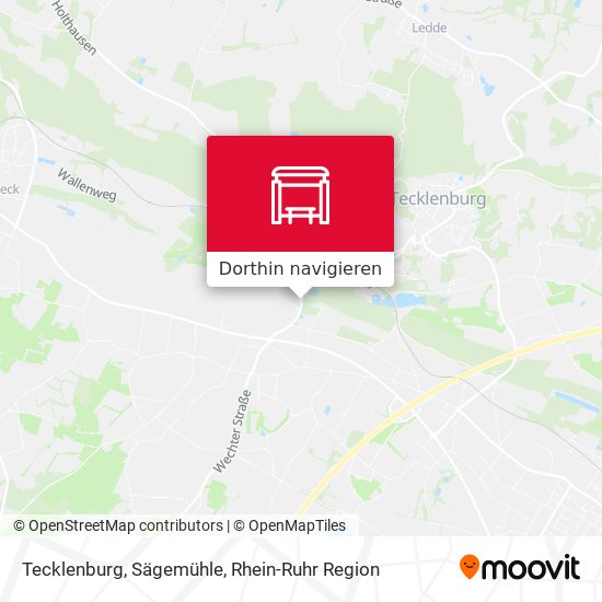 Tecklenburg, Sägemühle Karte