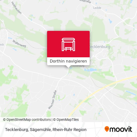 Tecklenburg, Sägemühle Karte