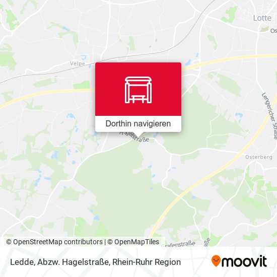 Ledde, Abzw. Hagelstraße Karte