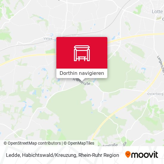 Ledde, Habichtswald/Kreuzung Karte