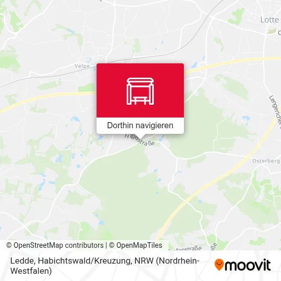 Ledde, Habichtswald/Kreuzung Karte