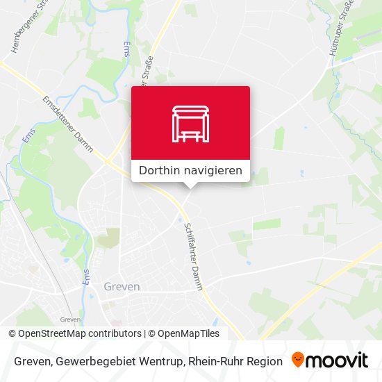 Greven, Gewerbegebiet Wentrup Karte