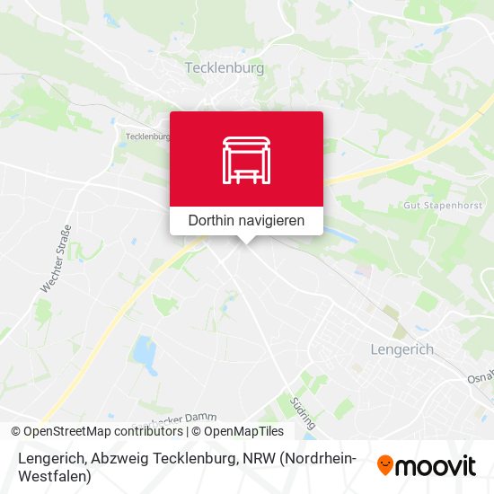Lengerich, Abzweig Tecklenburg Karte