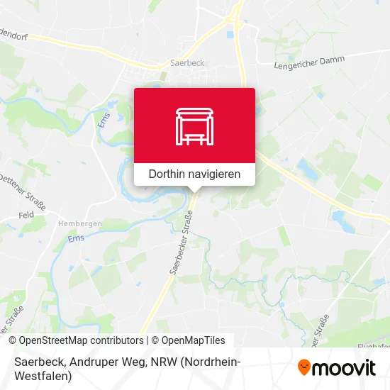 Saerbeck, Andruper Weg Karte