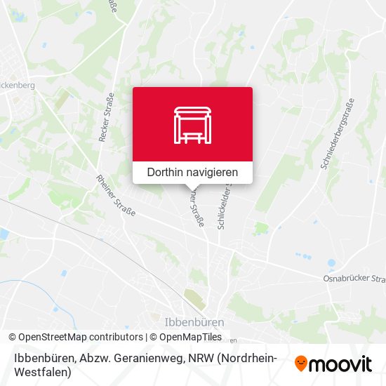 Ibbenbüren, Abzw. Geranienweg Karte