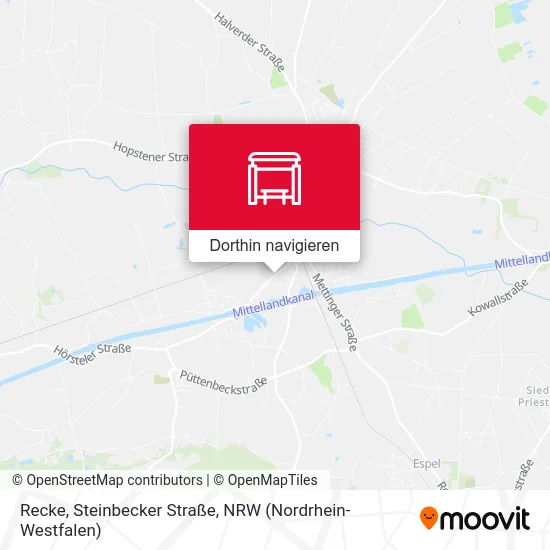 Recke, Steinbecker Straße Karte