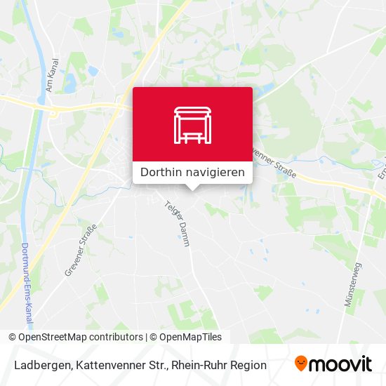 Ladbergen, Kattenvenner Str. Karte