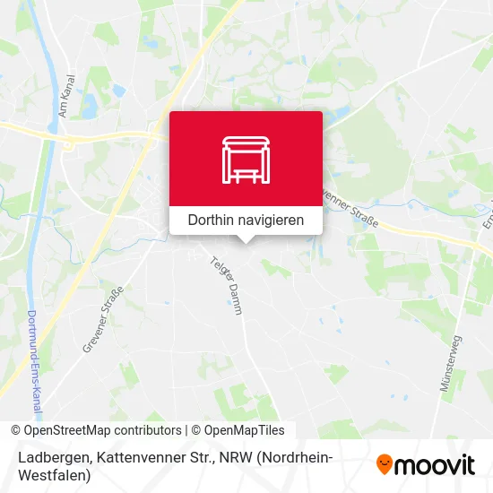 Ladbergen, Kattenvenner Str. Karte