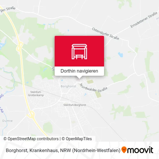 Borghorst, Krankenhaus Karte