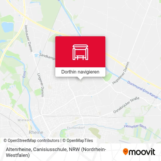 Altenrheine, Canisiusschule Karte