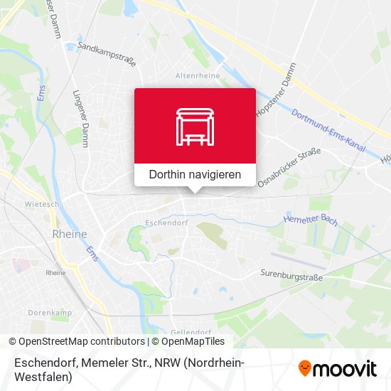 Eschendorf, Memeler Str. Karte