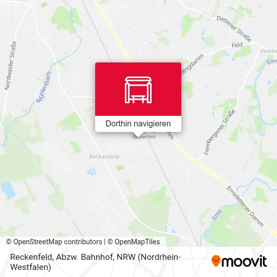 Reckenfeld, Abzw. Bahnhof Karte