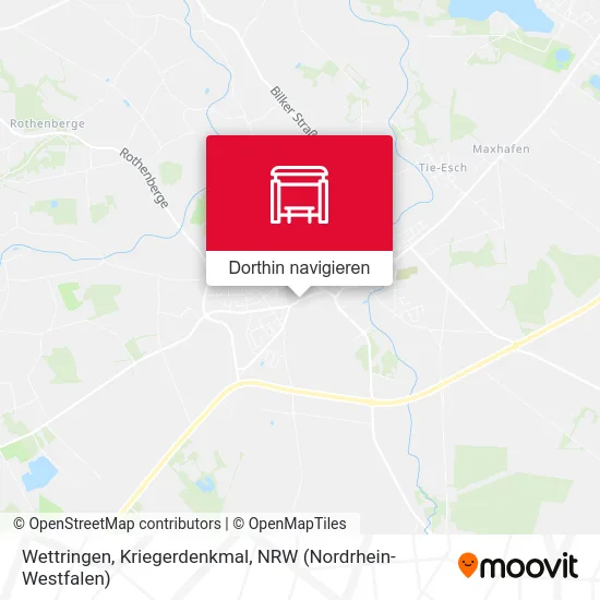 Wettringen, Kriegerdenkmal Karte