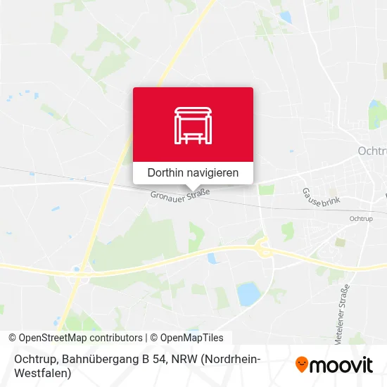 Ochtrup, Bahnübergang B 54 Karte