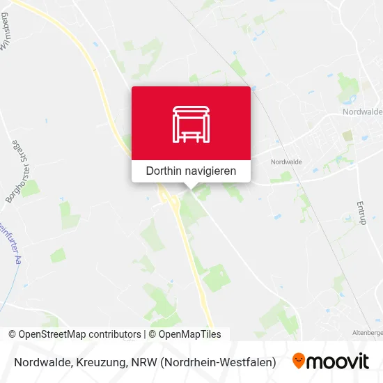 Nordwalde, Kreuzung Karte