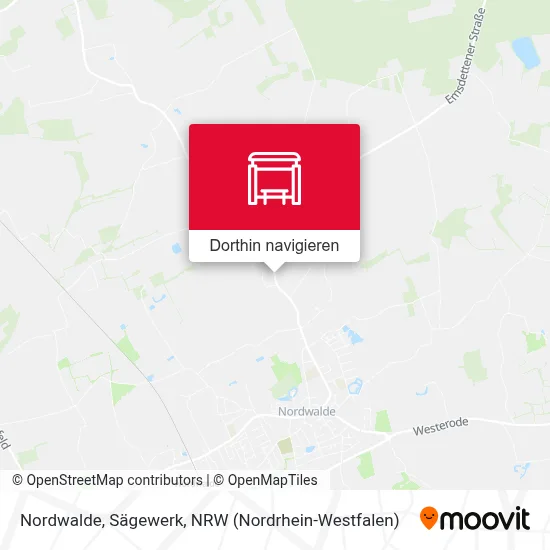 Nordwalde, Sägewerk Karte