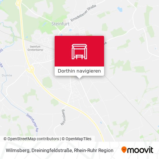 Wilmsberg, Dreiningfeldstraße Karte