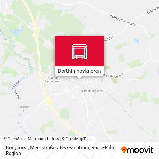 Borghorst, Meerstraße / Bws-Zentrum Karte