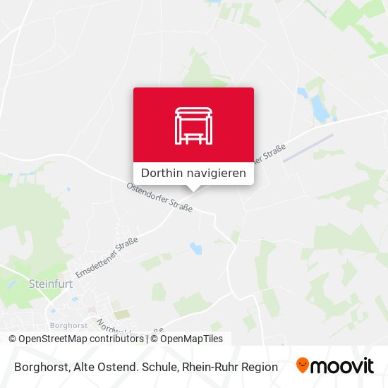 Borghorst, Alte Ostend. Schule Karte