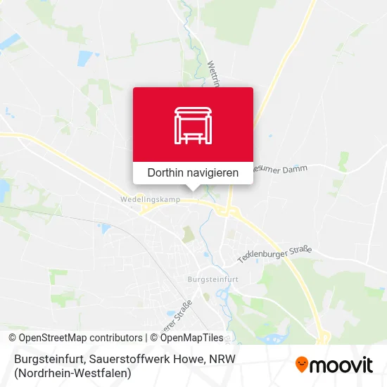 Burgsteinfurt, Sauerstoffwerk Howe Karte