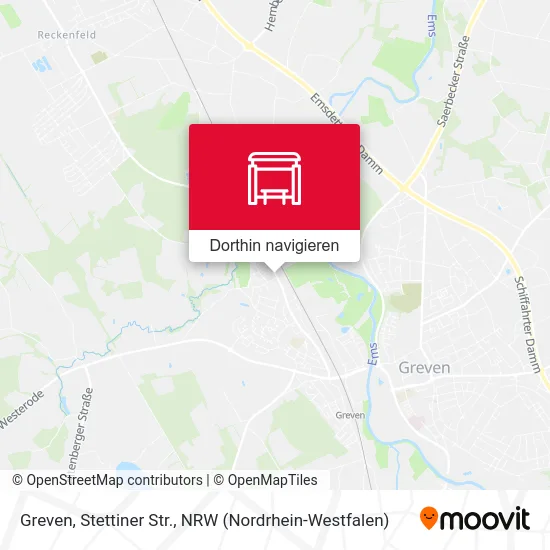 Greven, Stettiner Str. Karte