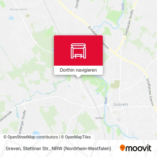 Greven, Stettiner Str. Karte