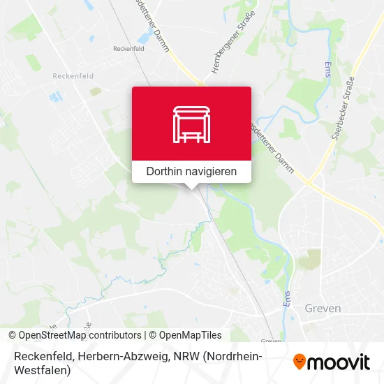 Reckenfeld, Herbern-Abzweig Karte