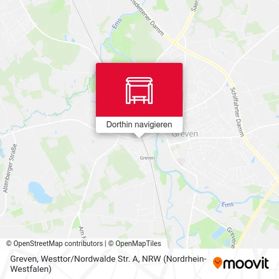 Greven, Westtor / Nordwalde Str. A Karte