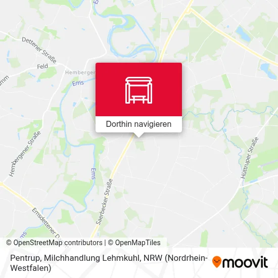 Pentrup, Milchhandlung Lehmkuhl Karte