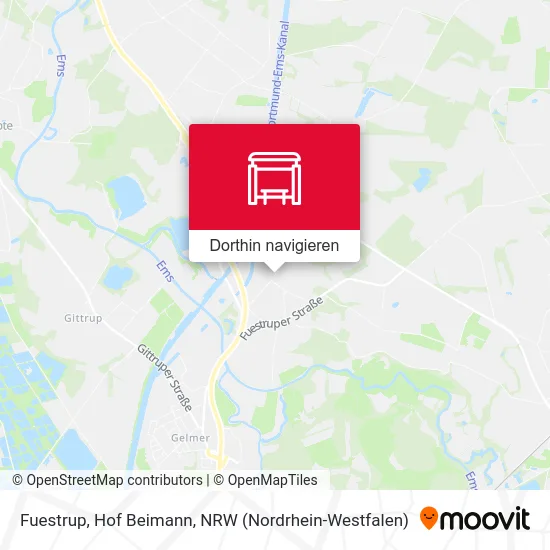 Fuestrup, Hof Beimann Karte