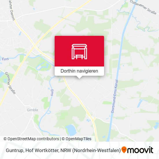 Guntrup, Hof Wortkötter Karte