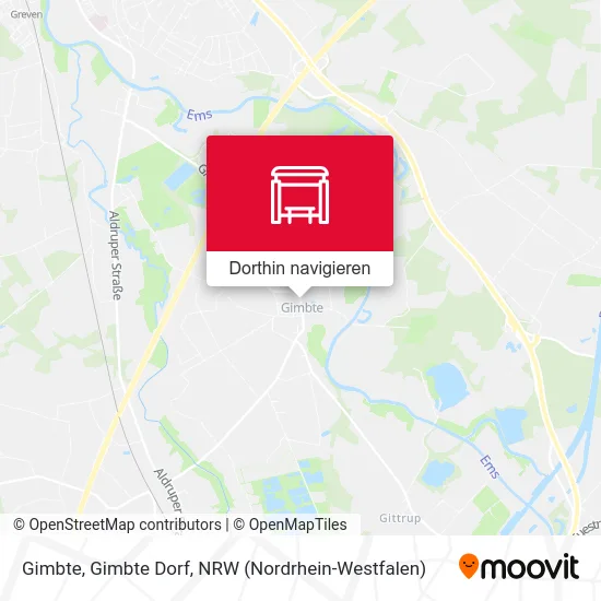 Gimbte, Gimbte Dorf Karte