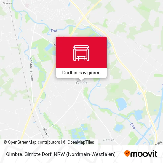 Gimbte, Gimbte Dorf Karte