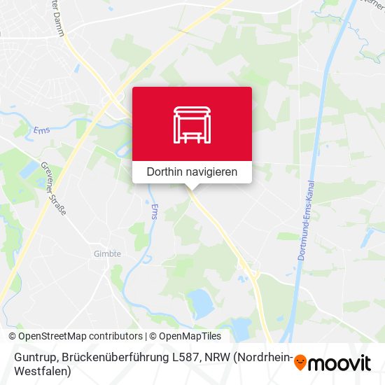 Guntrup, Brückenüberführung L587 Karte