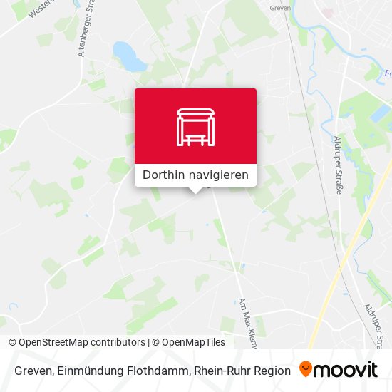 Greven, Einmündung Flothdamm Karte