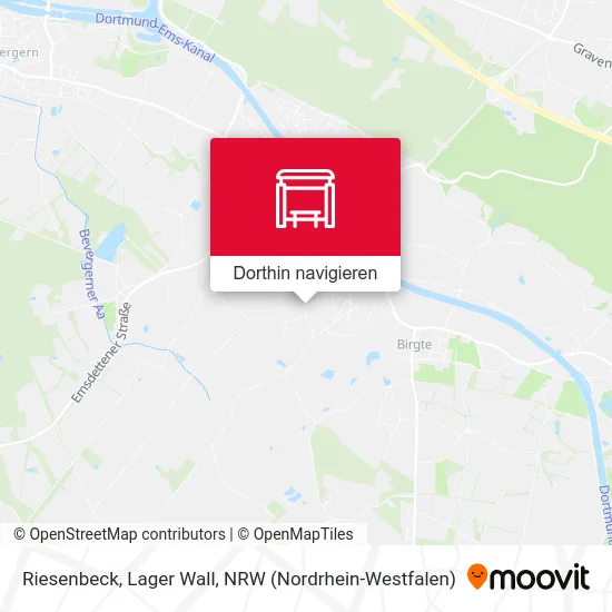 Riesenbeck, Lager Wall Karte