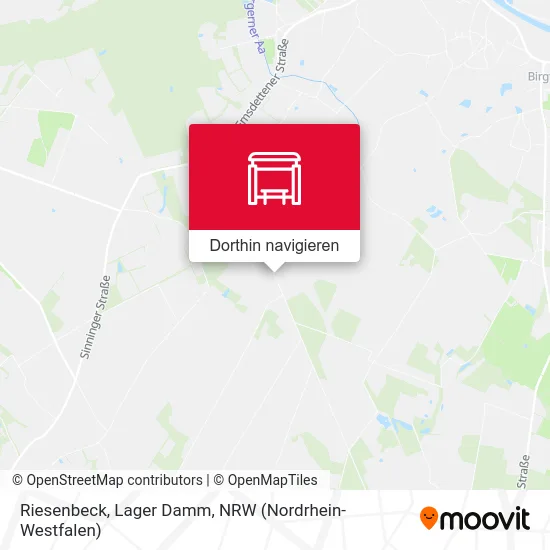 Riesenbeck, Lager Damm Karte