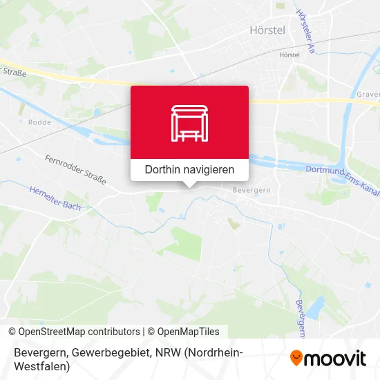 Bevergern, Gewerbegebiet Karte