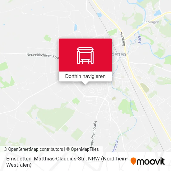 Emsdetten, Matthias-Claudius-Str. Karte